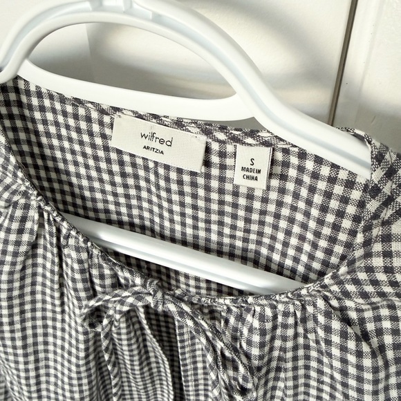 Wilfred Tie-Front Gingham Top - Picture 2 of 3